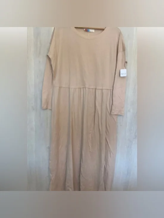 Free People Anytime Beach Cotton Midi Dress in Pink Sand Dune - Picture 6 of 7